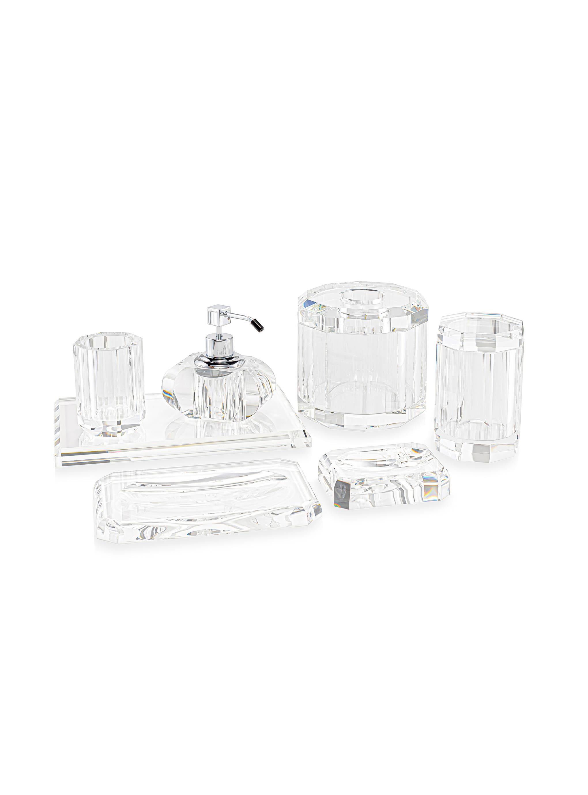 Myra Kristal Banyo Complete Set Gümüş - 7 Parça