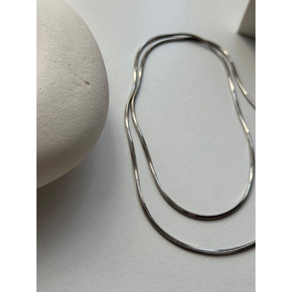 60 cm silver basic zincir