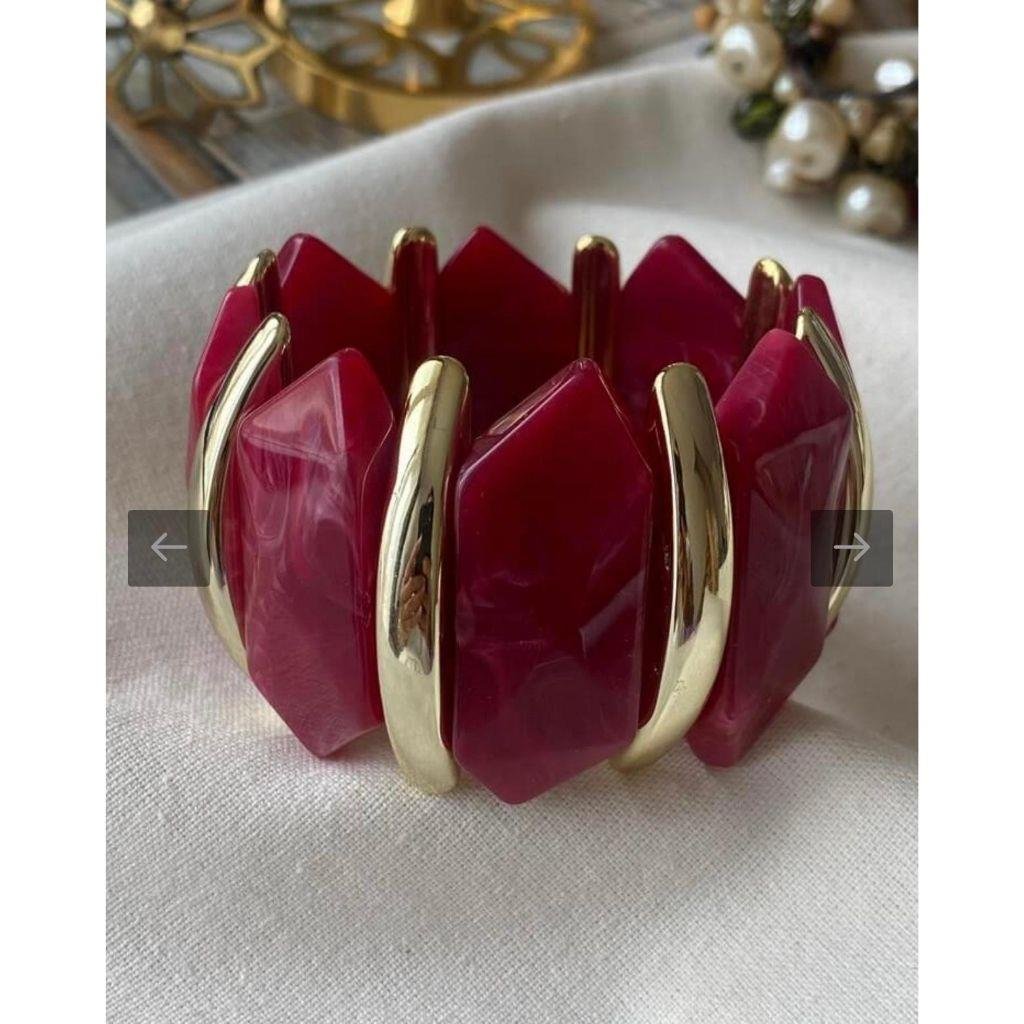 LASTİKLİ KALIN BORDO BİLEKLİK