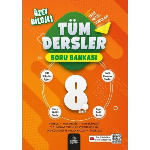 4 Element Tüm Dersler Soru Bankası 8. Sınıf 4 Element Yayınları 