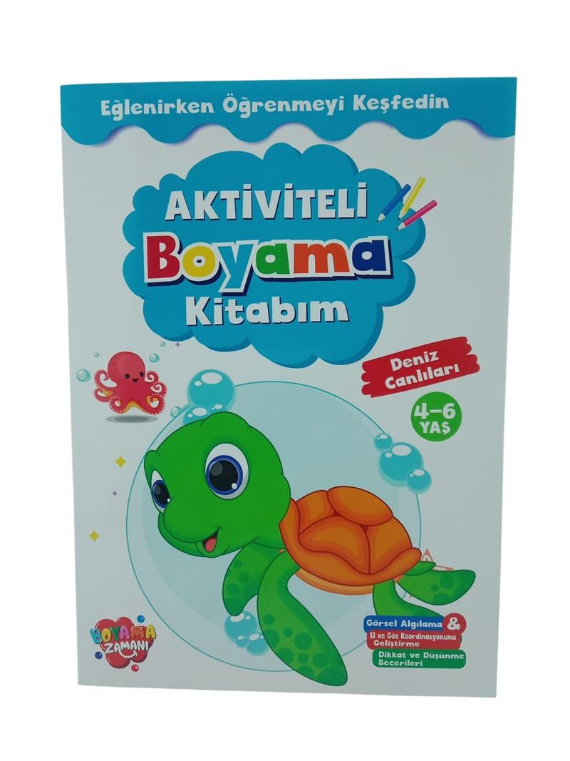 Aktiviteli Boyama Kitabı Deniz Canlıları