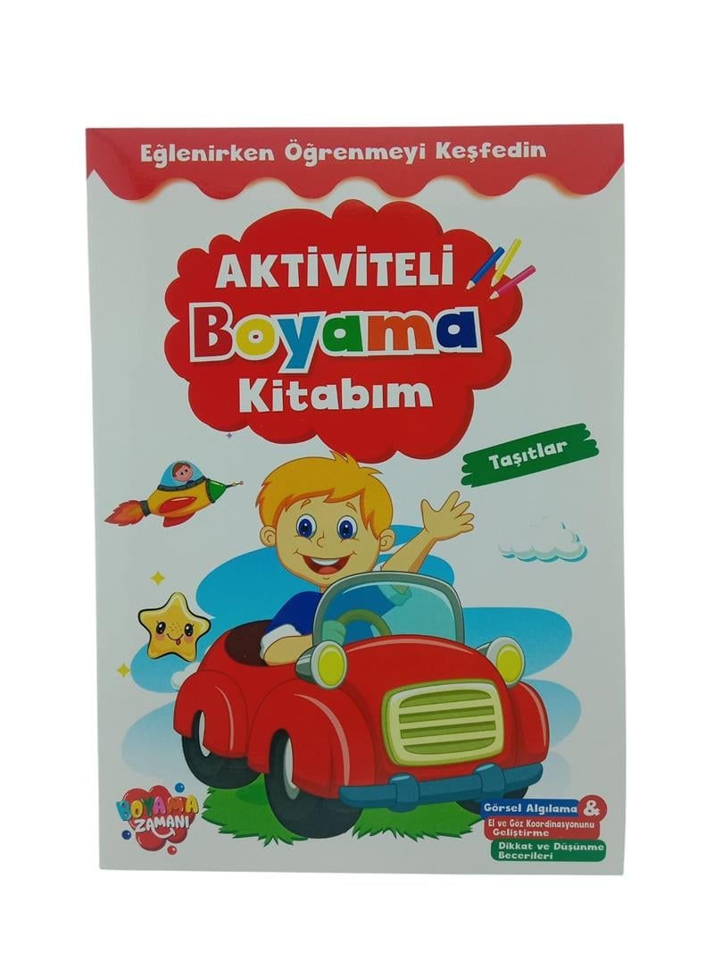 Aktiviteli Boyama Kitabı Taşıtlar