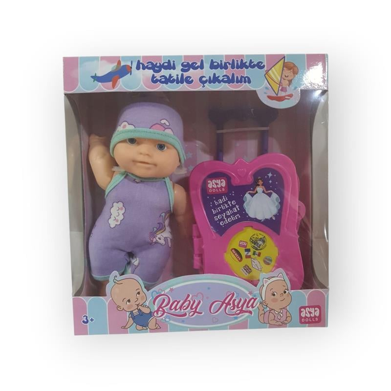 BABY ASYA BEBEK & VALİZ TATİL SETİ 'HAYDİ GEL BİRLİKTE TATİLE ÇIKALIM'