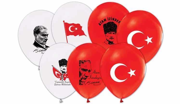 Balon- Ay Yıldız Baskılı 100'lü Paket