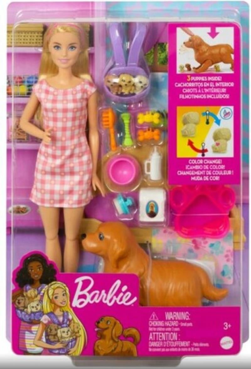 Barbie ve Yeni Doğan Köpekler Oyun Seti - HCK75