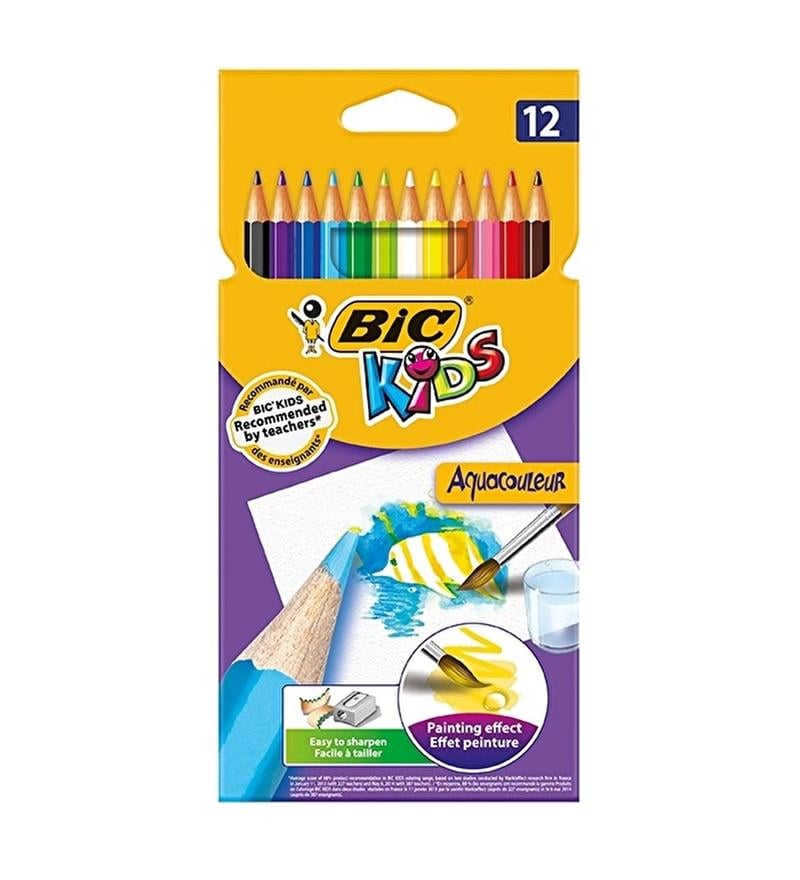 Bic Aquacouleur Kuru Sulu Boya 12 Renk Set