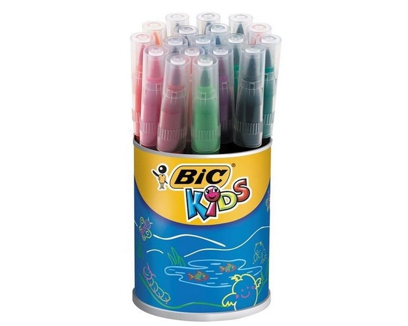 Bic Fırça Uçlu 18 Renk Kutulu Keçeli Kalem