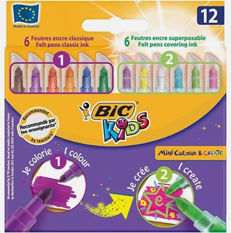 Bic Mini Colour & Create Keçeli Boya Kalemi 12'li Kutu