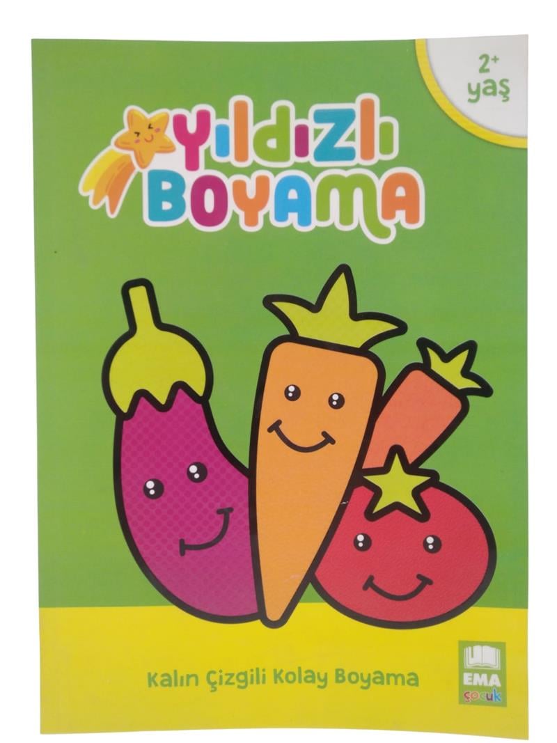 Boyama Kitabı Yıldızlı Kalın Çizgili Kolay Boyama Ema Kitap