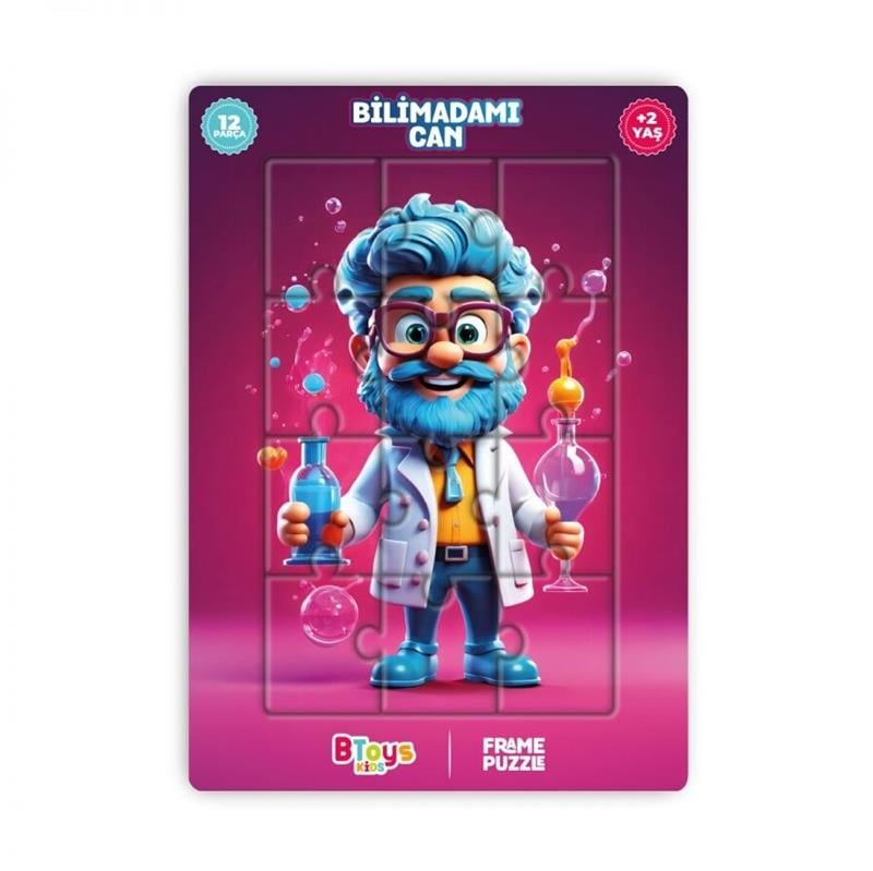 BTOYS KIDS 12 PARÇA PUZZLE BİLİM ADAMI CAN
