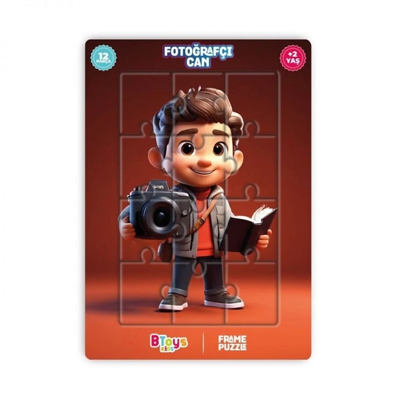 BTOYS KIDS 12 PARÇA PUZZLE FOTOĞRAFÇI CAN
