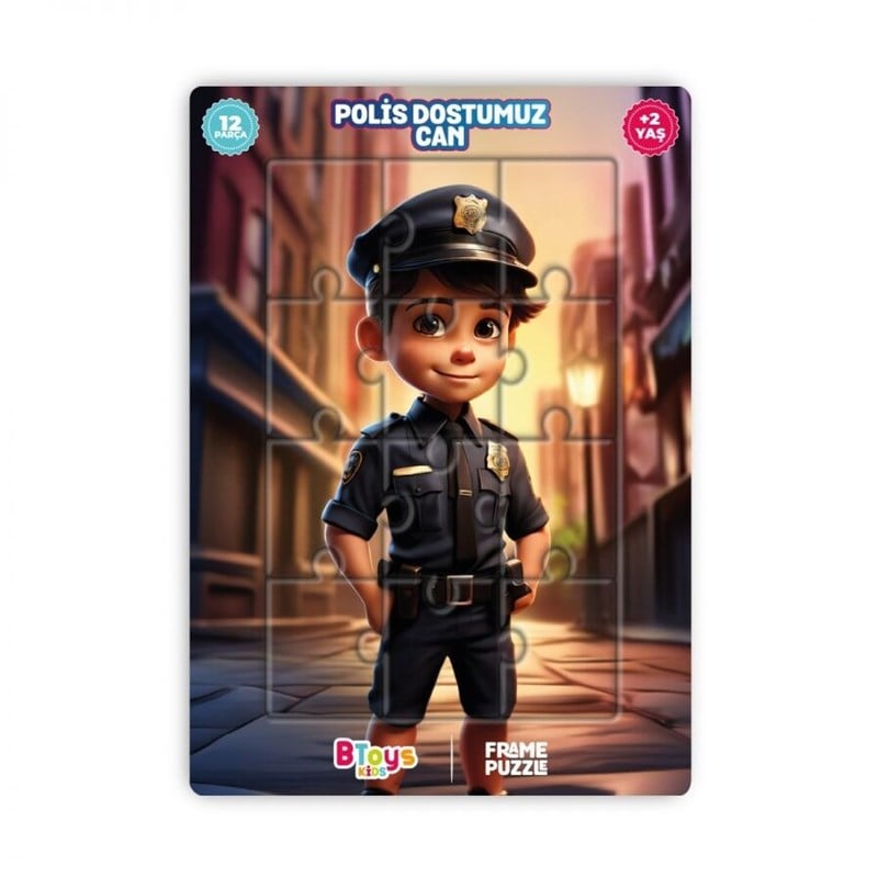 BTOYS KIDS 12 PARÇA PUZZLE POLİS DOSTUMUZ CAN