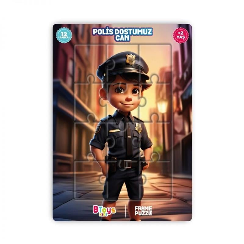 BTOYS KIDS 12 PARÇA PUZZLE POLİS DOSTUMUZ CAN