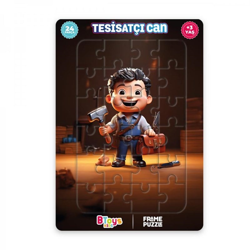 BTOYS KIDS 24 PARÇA PUZZLE TESİSATÇI CAN