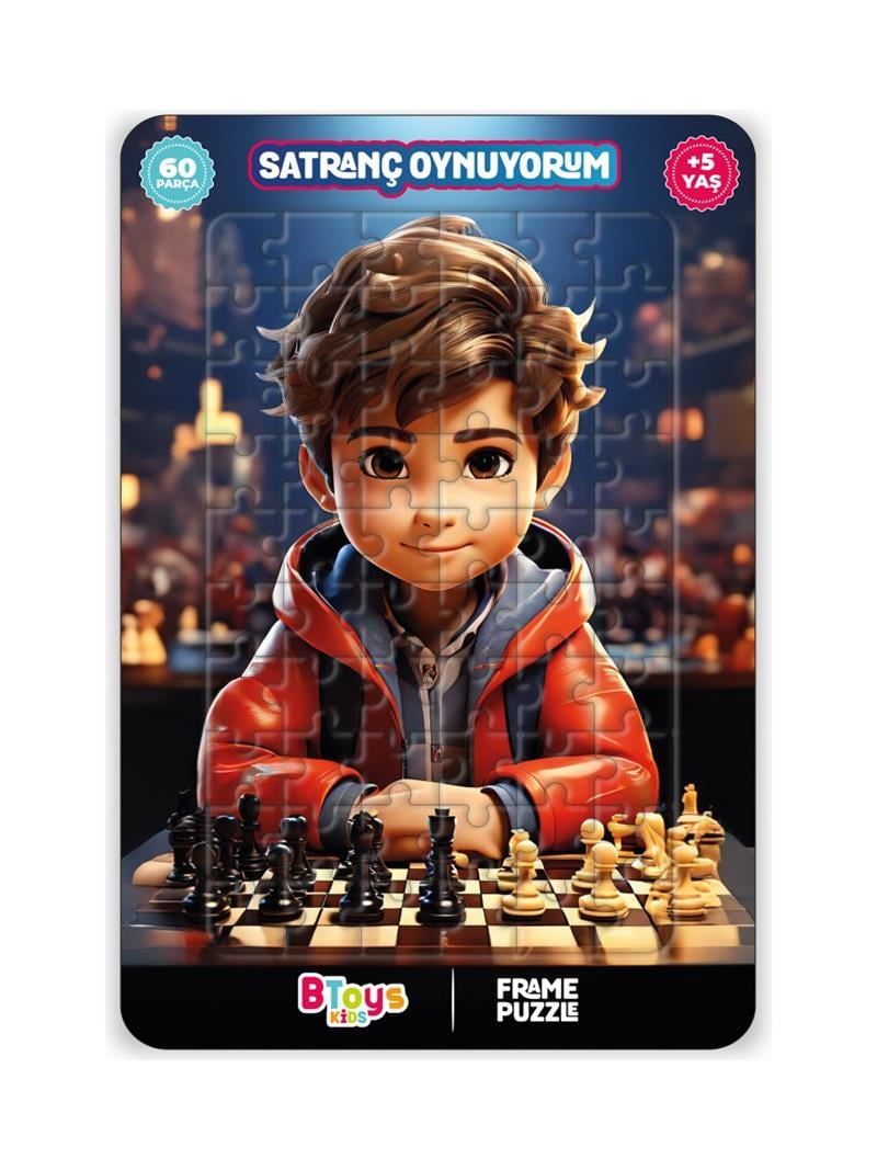 BTOYS KIDS 60 PARÇA PUZZLE SANTRANÇ OYNUYORUM 9107