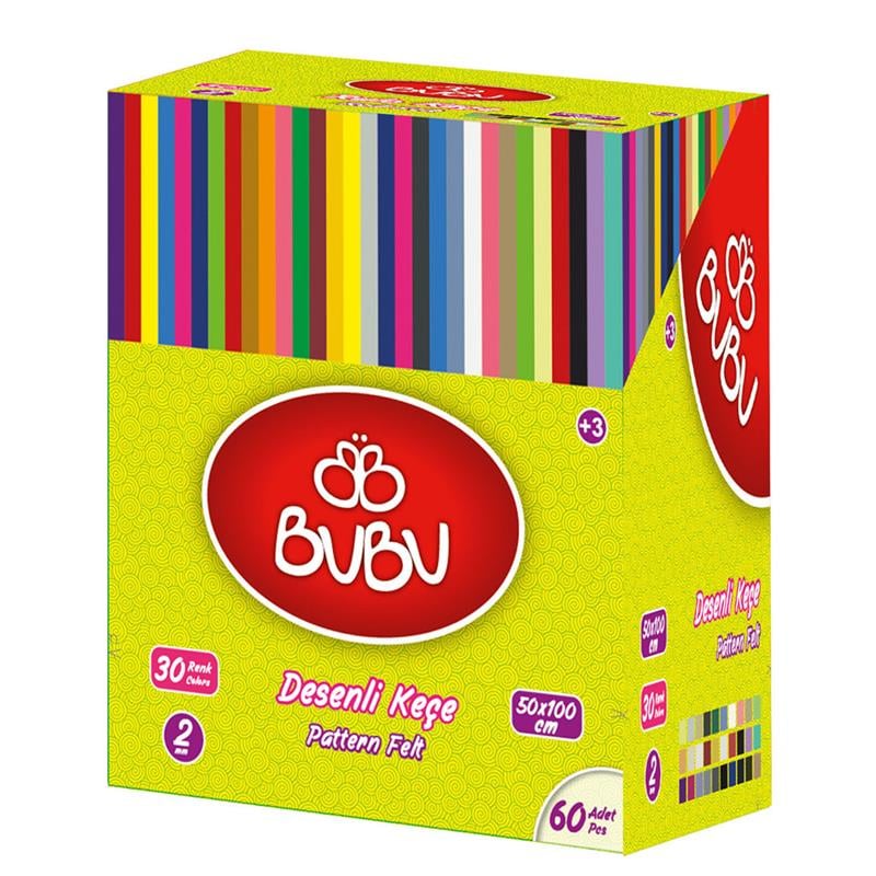 Bu-Bu Rulo, Desenli Keçe 60’lı Kutu BUBU-KES002
