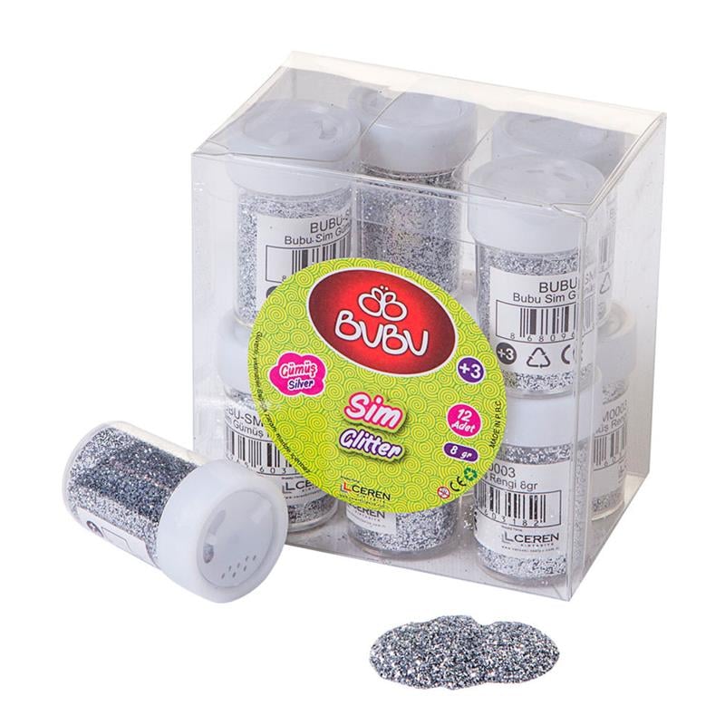 Bu-Bu Toz Sim Gümüş Renk 8gr 12’li Paket