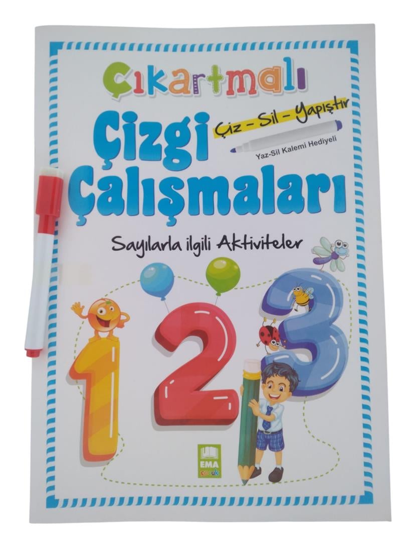 Çıkartmalı Çizgi Çalışmaları Sayılar Ema Çocuk