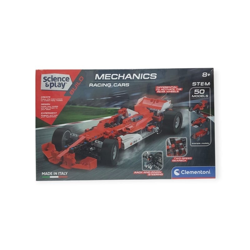 Clementoni Mechanics Racing Cars 50 Modelli STEM Yarış Arabası Yapım Seti 
