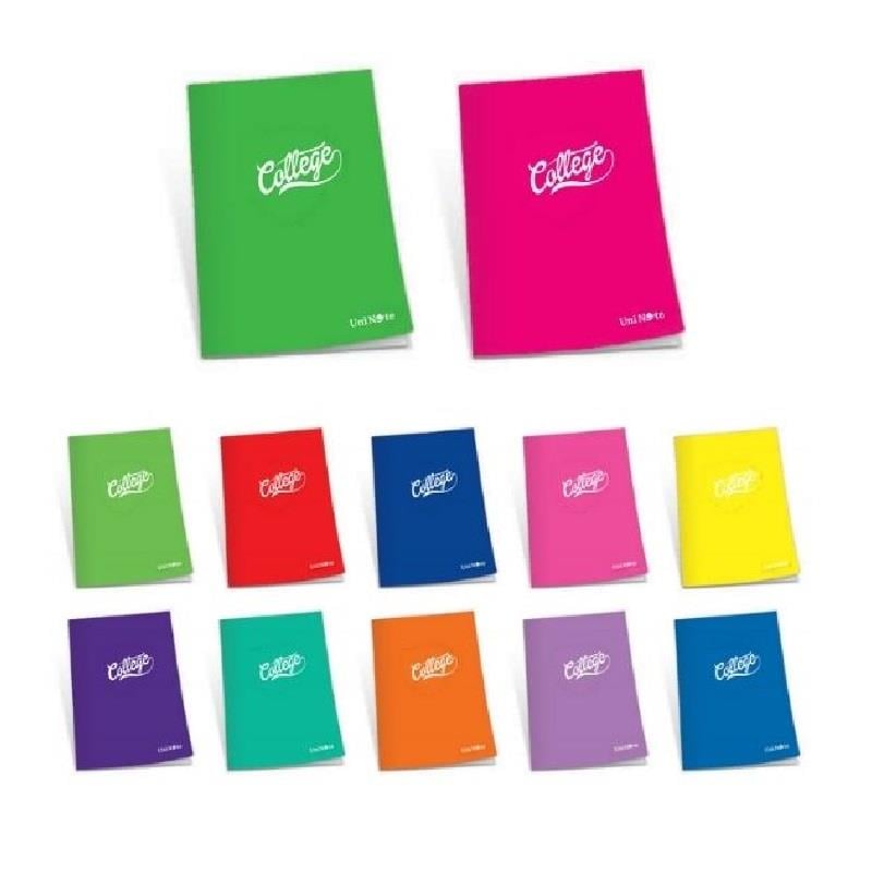 College Plastik Kapak A5 60 Yaprak Kareli Defter 12'li Paket