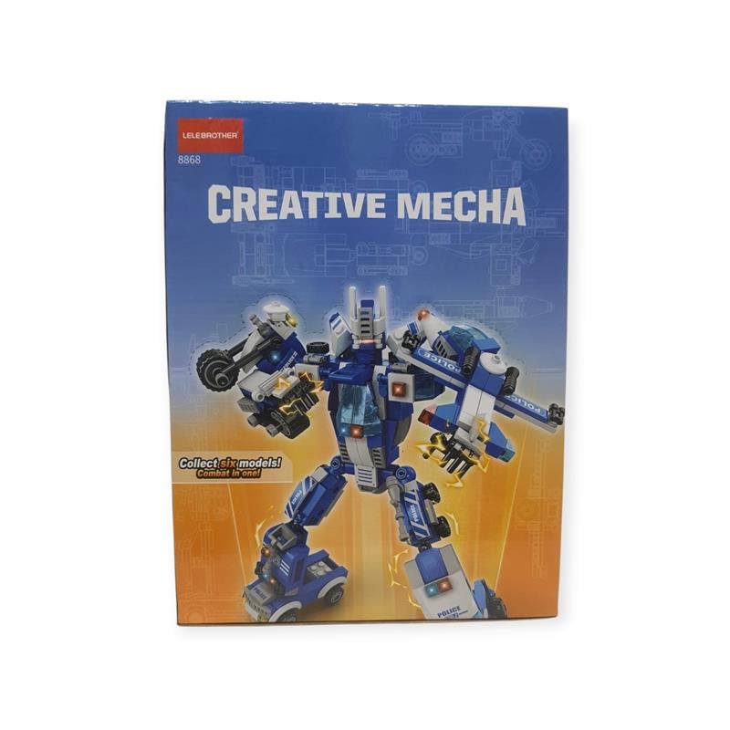 Creatıve Mecha 6'sı 1 Arada Dönüşebilen Polis Araçları 