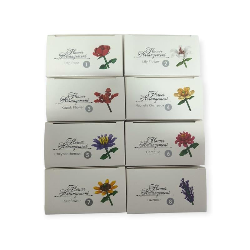 Ctoy Building Block Flower 8'li Paket