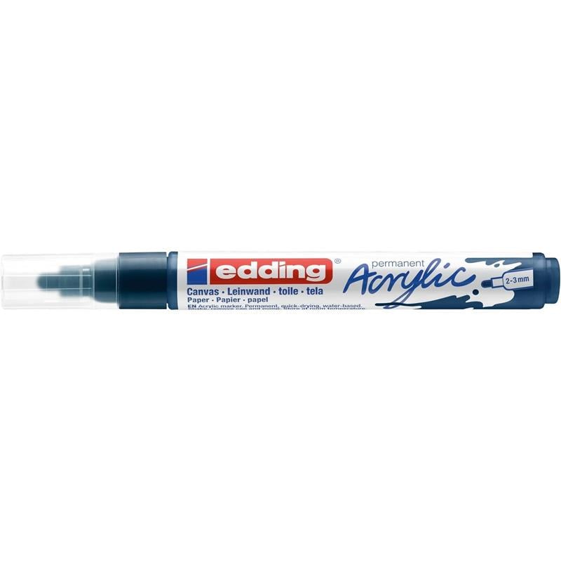 Edding Akrilik Kalem ED5100 Orta Uçlu Gece Mavisi 23 mm Yuvarlak Uç