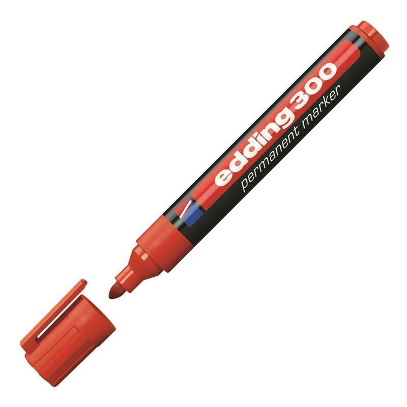 Edding Markör Kalem Kırmızı (e-300) 10'lu Paket