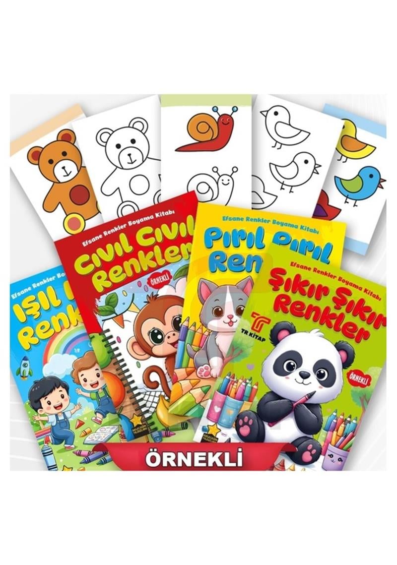 Efsane Renkler Örnekli Boyama Kitabı 4 Kitap Set/ Geleceğin Yıldızları Yayınevi