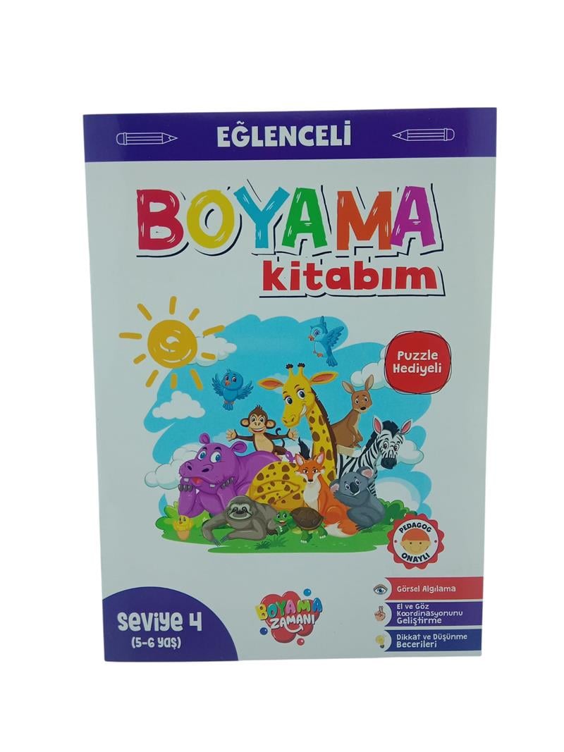 Eğlenceli Boyama Kitabım Seviye 4 5-6 Yaş