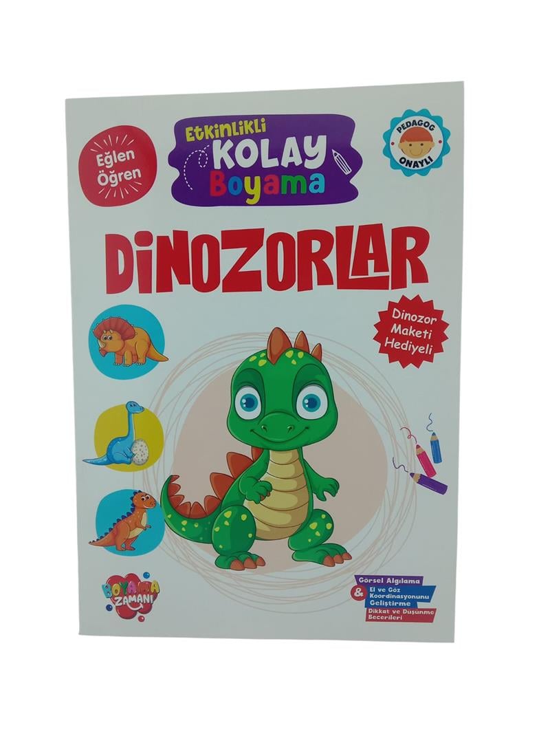 Etkinlikli Kolay Boyama Dinozorlar