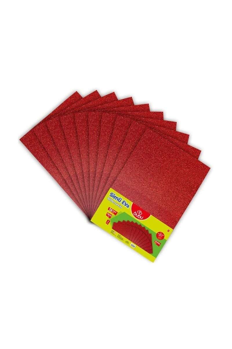 Eva- Bu-bu 50x70 Simli Kırmızı 10'lu