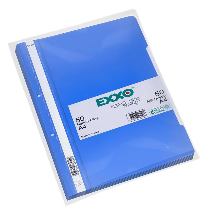 Exxo A4 Mavi Telli Dosya 50'li Paket