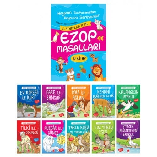 Ezop Masalları 1. 2. Sınıflar 10 Kitap / EMA Kİtap