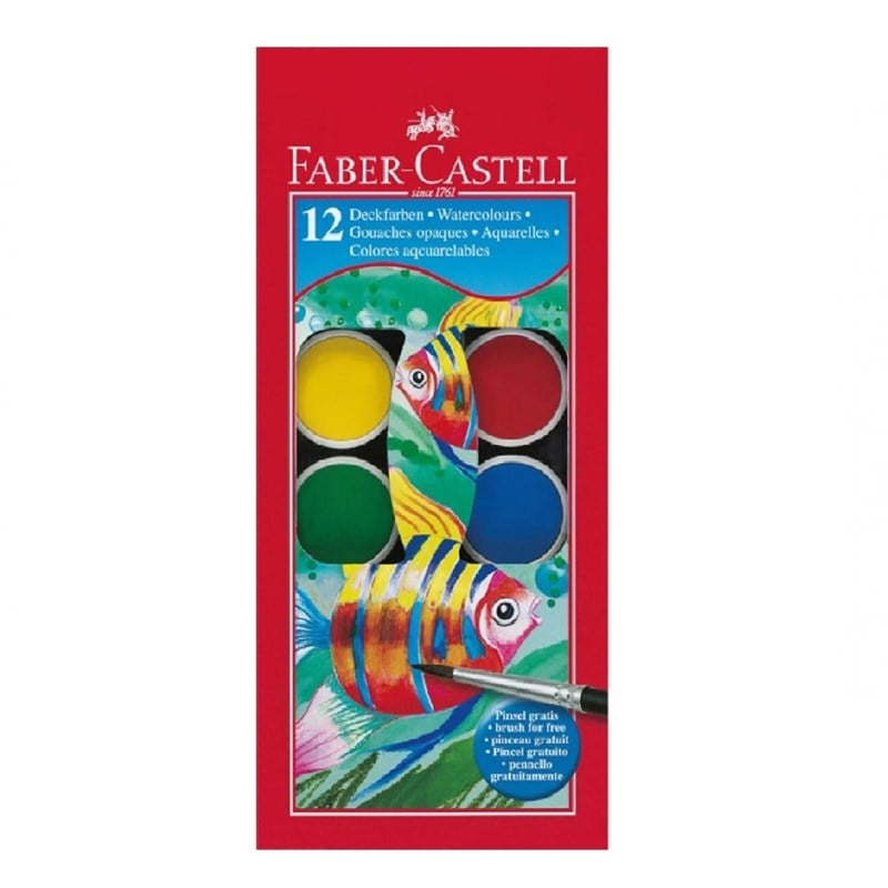 Faber Castell 12 Renk Büyük Boy Sulu Boya