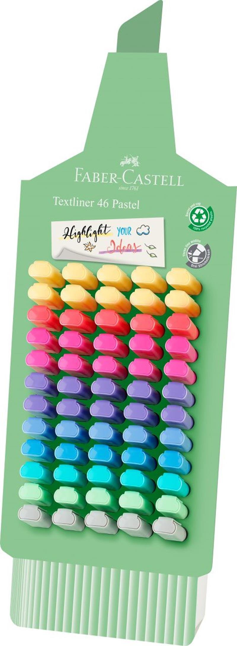 Faber Castell 46 Pastel Fosforlu Kalem 60’lı Stand