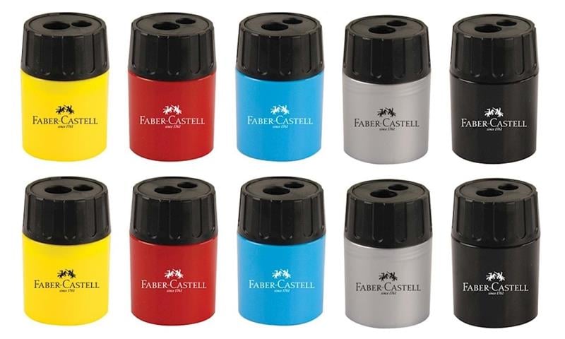 Faber Castell Çift Bıçaklı Geniş Hazneli Kalemtraş 10'lu Paket