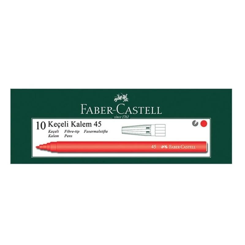 Faber Castell Kırmızı Keçeli Kalem 10'lu Paket