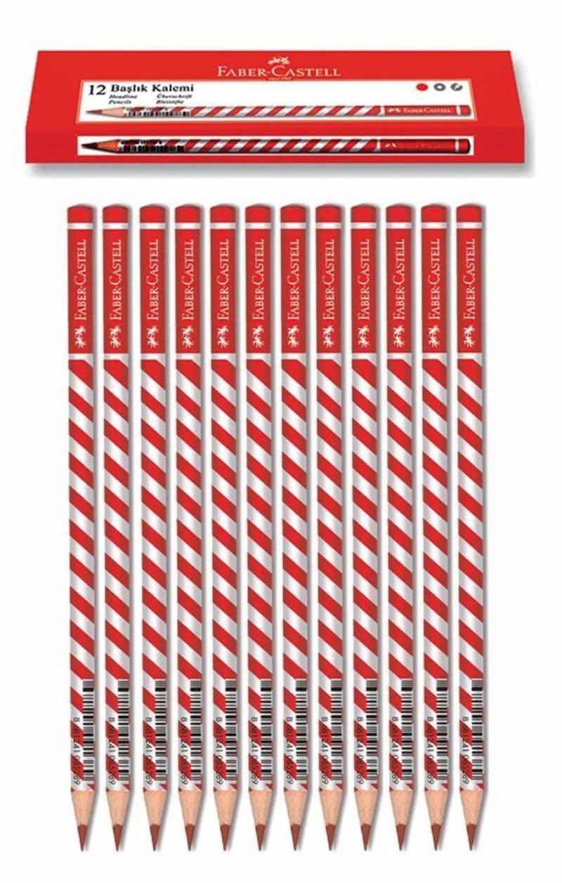 Faber Castell Kurşun Kalem Candy Roll Kırmızı 12’li Kutu