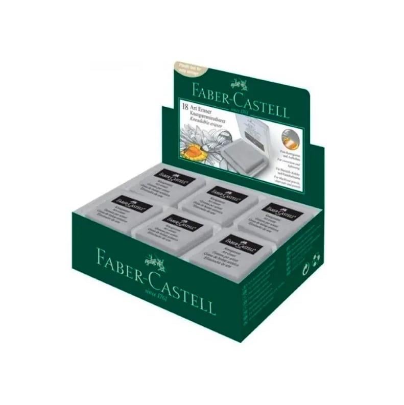Faber Castell Plastik Kutulu Gri Hamur Silgi 18'li Paket