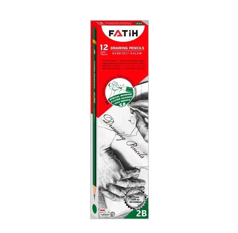 Fatih 2B Dereceli Kurşun Kalem 12'li Kutu