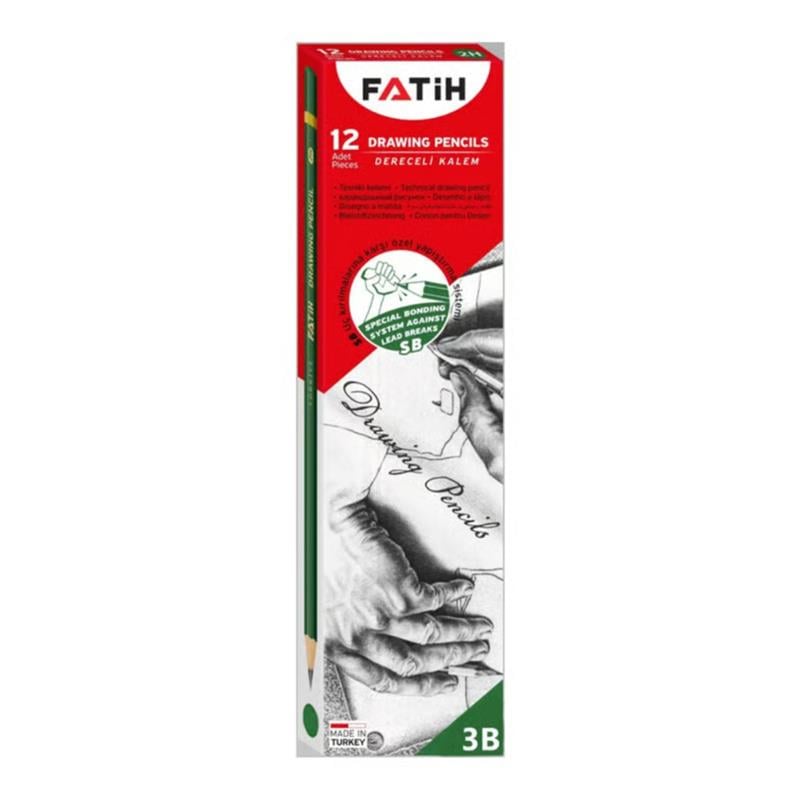 Fatih 3B Dereceli Kurşun Kalem 12'li Kutu
