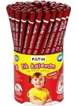 Fatih Kurşun Kalem Jumbo Üçgen İlk Kalemim Kırmızı 72'li Paket