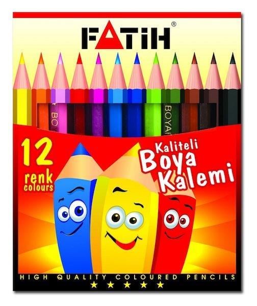 Fatih Kuru Boya 12 Renk Yarım Boy