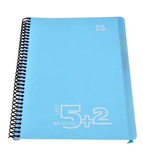 Gıpta Bx Notes Defter Spiralli Plastik Kapak A4 180 Yaprak 5+2 Seperatörlü 