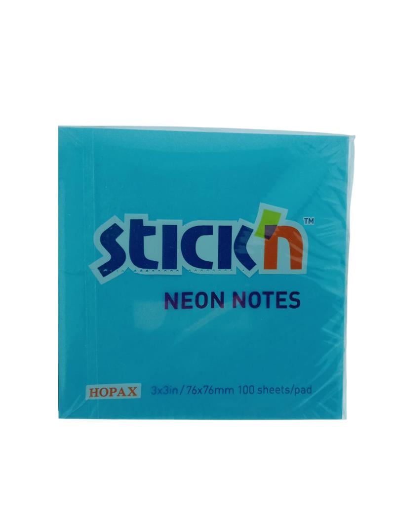 Gıpta Stick'n Post-it Neon Mavi 76x76 100 yp 12'li Paket