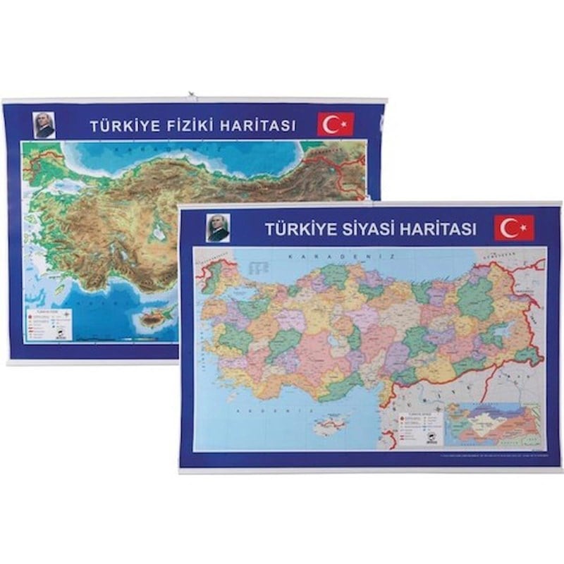 Gülpaş Harita Türkiye Fiziki ve Siyasi Çıtalı