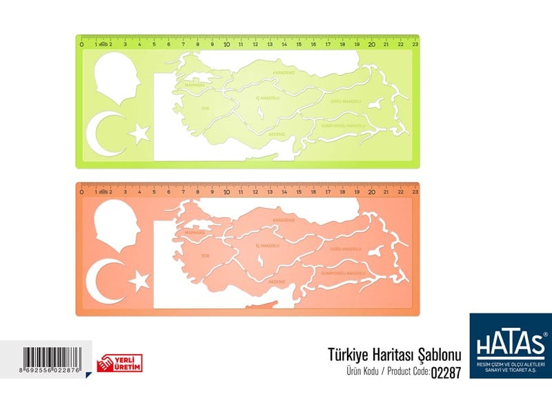Hatas Türkiye Haritası Şablonu 1 Adet