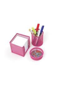 İnox Ofis Seti 3’lü Pembe