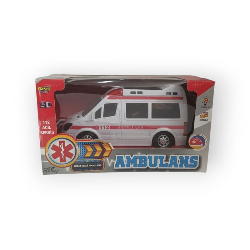 IŞIKLI SESLİ AMBULANS OYUNCAK ARAÇ 20 CM 